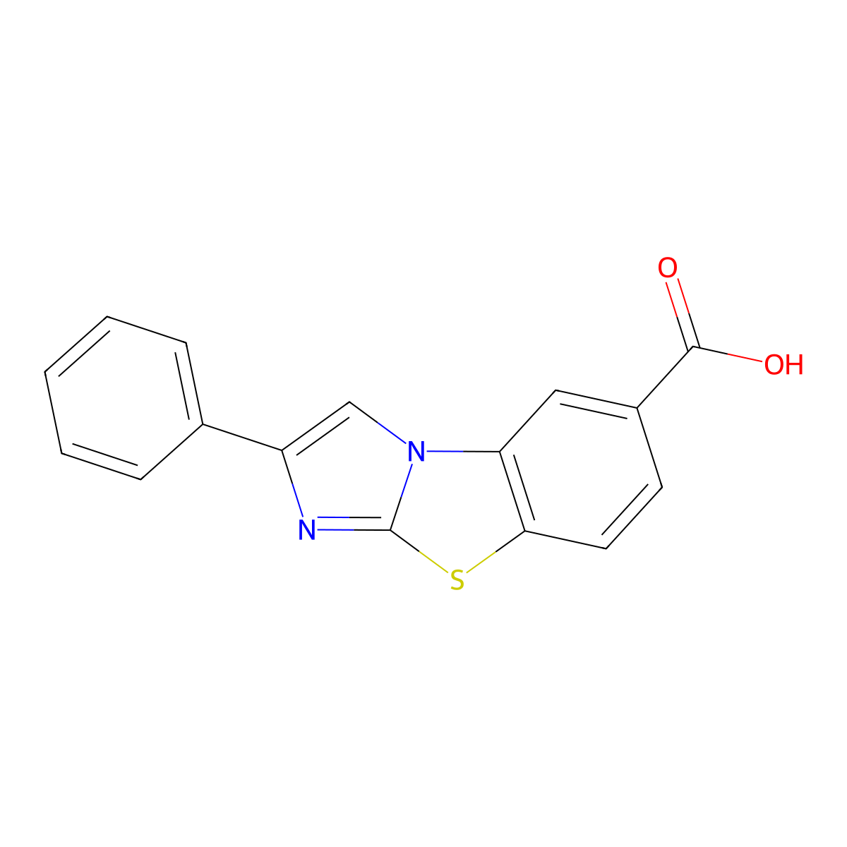 4-Phenyl-7-thia-2,5-diazatricyclo[6.4.0.0,2,6]dodeca-1(8),3,5,9,11-pentaene-11-carboxylic acid molecular structure, CAS 2901098-37-9