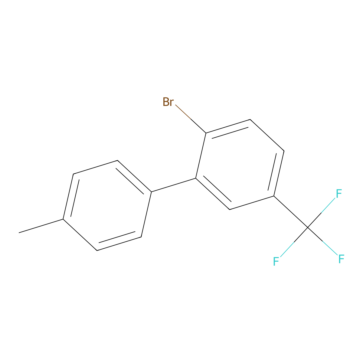 2-Bromo-4'-methyl-5-(trifluoromethyl)-1,1'-biphenyl molecular structure, CAS 2901098-50-6