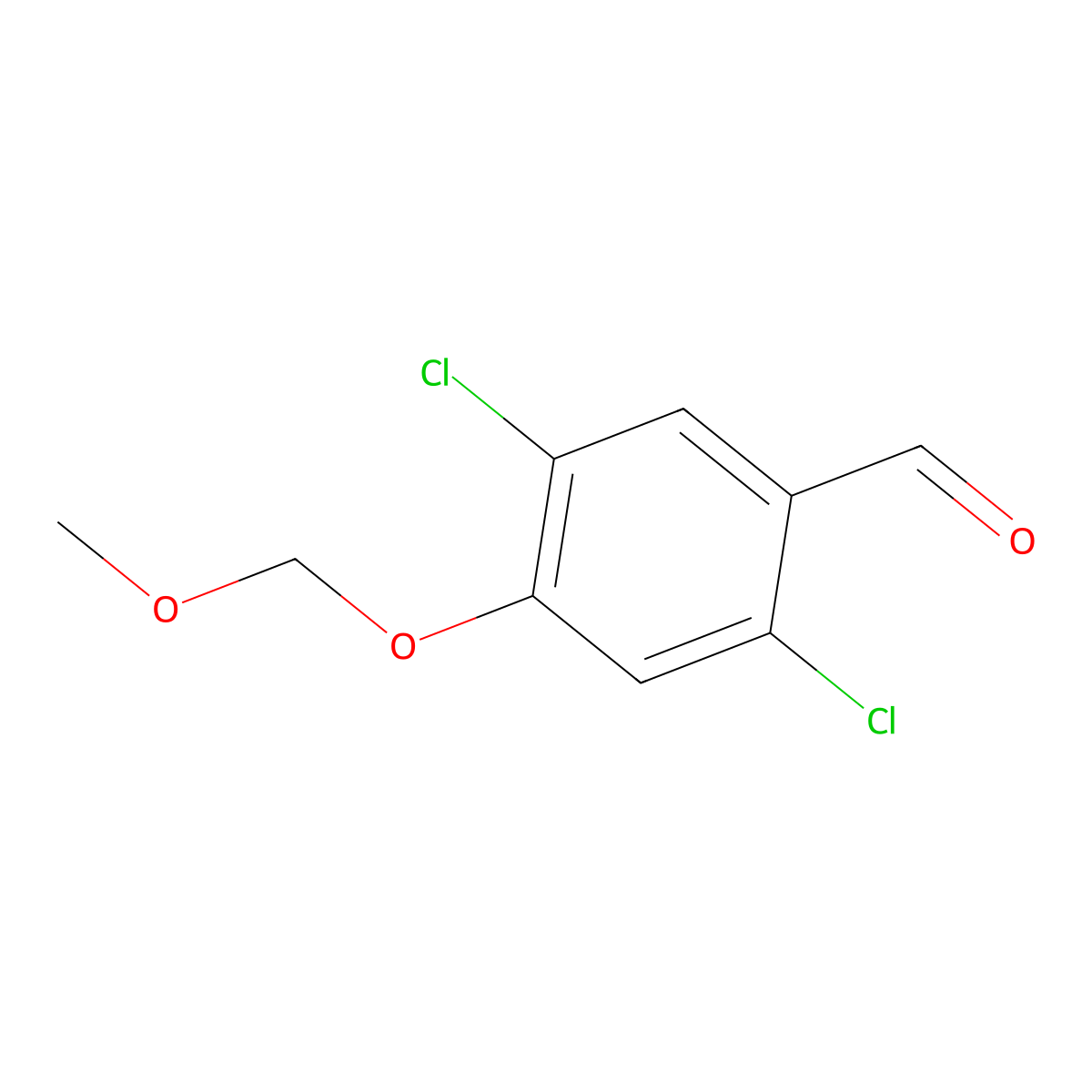 2,5-Dichloro-4-(methoxymethoxy)benZaldehyde molecular structure, CAS 2901098-51-7