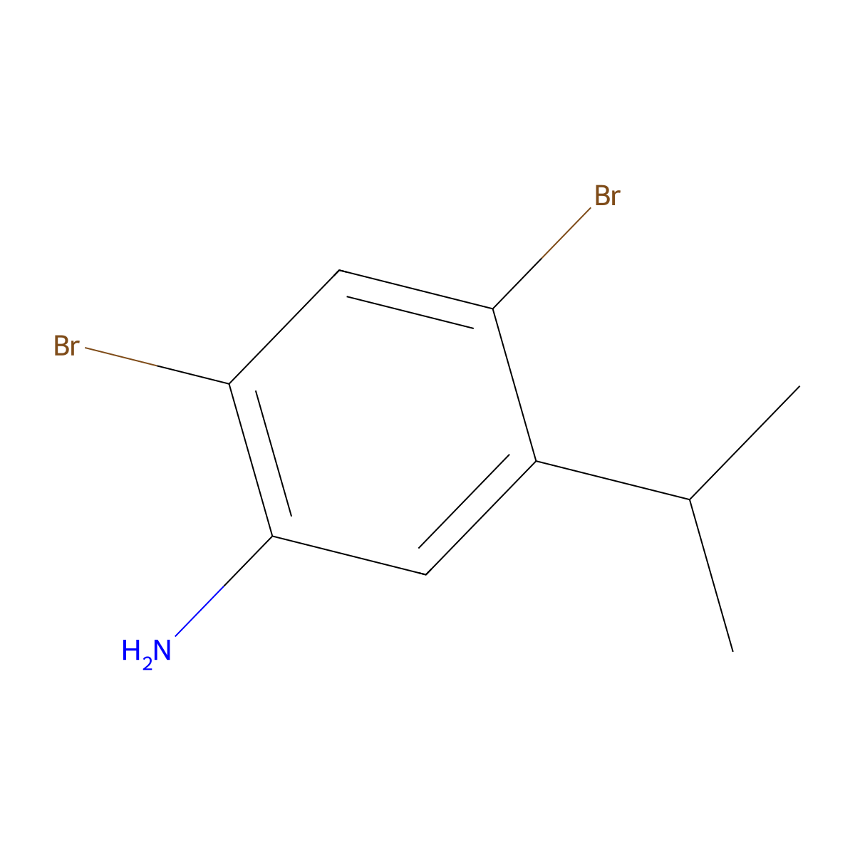 2,4-Dibromo-5-isopropylaniline molecular structure, CAS 2901098-54-0