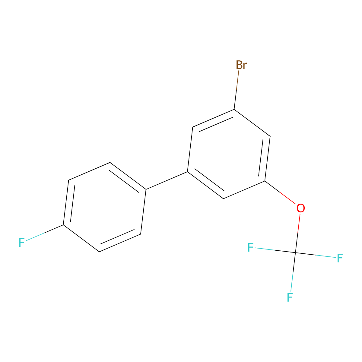 3-Bromo-4'-fluoro-5-(trifluoromethoxy)-1,1'-biphenyl molecular structure, CAS 2901098-66-4