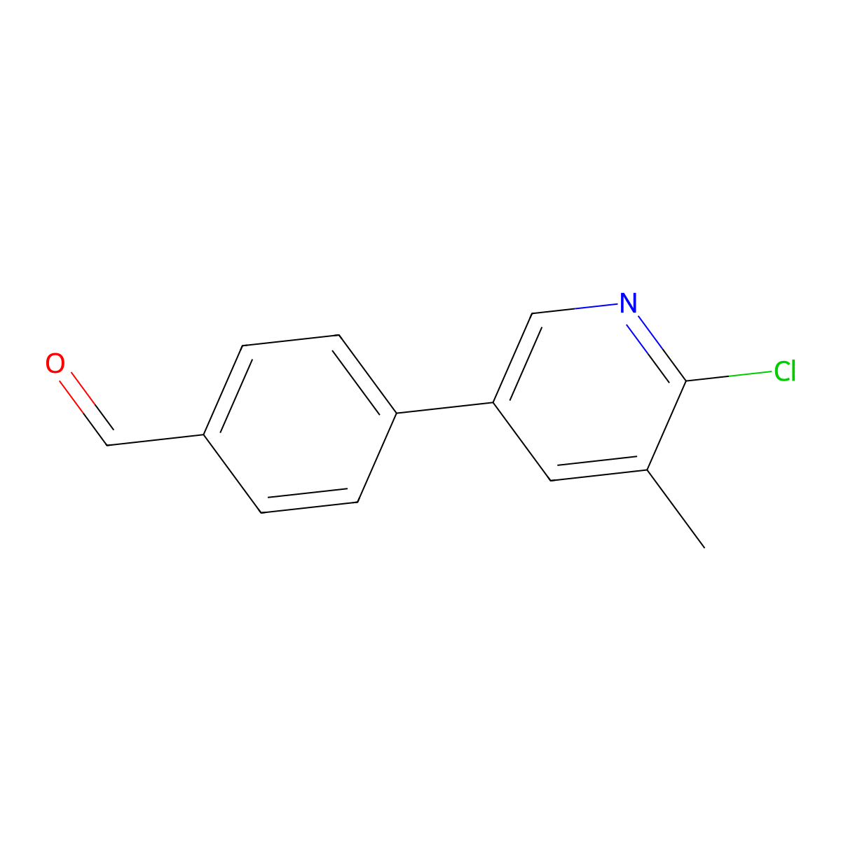 4-(6-Chloro-5-methylpyridin-3-yl)benzaldehyde molecular structure, CAS 2901098-67-5
