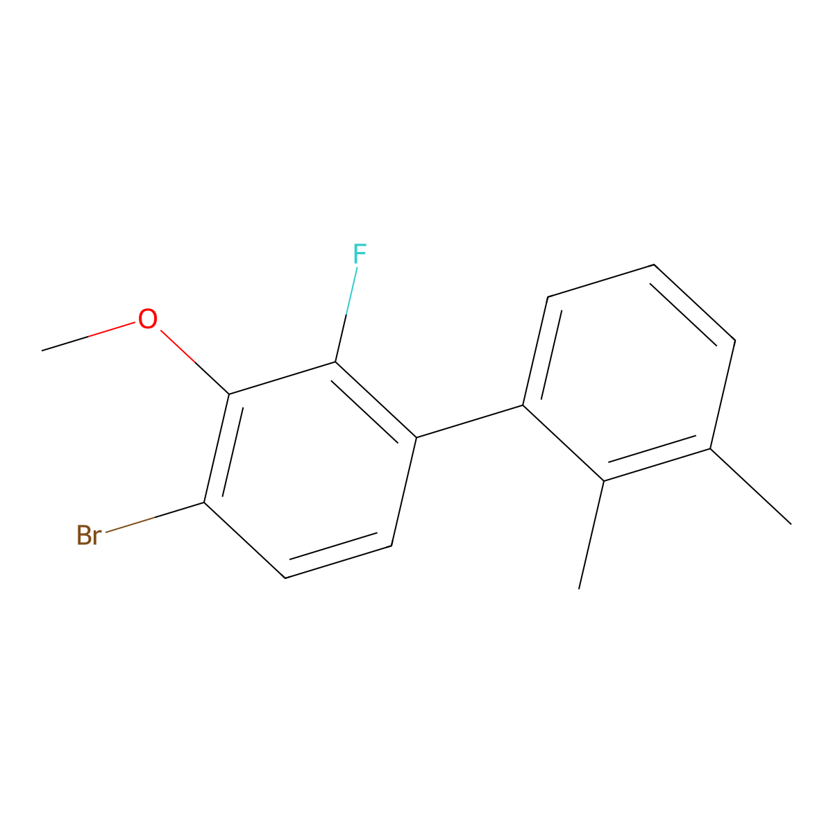 4-Bromo-2-fluoro-3-methoxy-2',3'-dimethyl-1,1'-biphenyl molecular structure, CAS 2901098-70-0