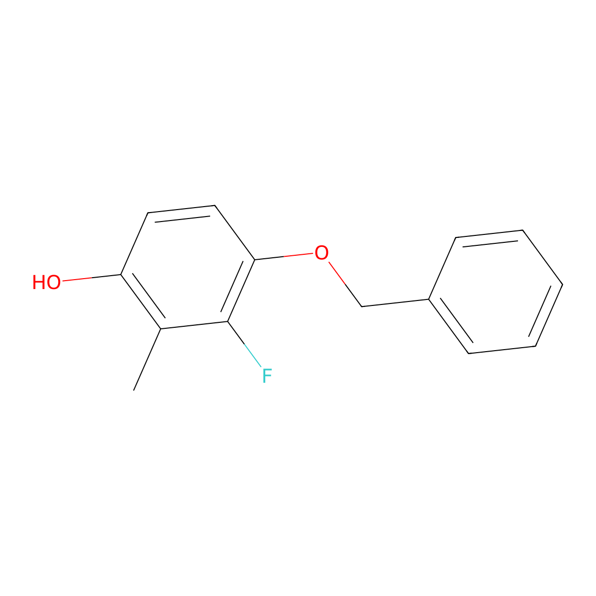 4-(BenZyloxy)-3-fluoro-2-methylphenol molecular structure, CAS 2901098-71-1