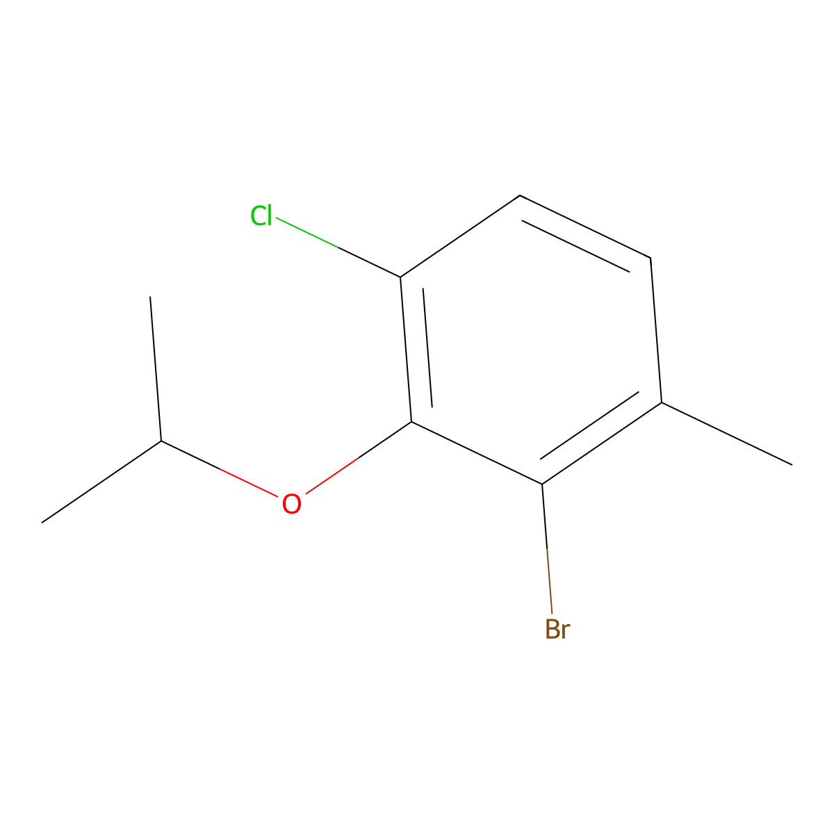 2-Bromo-4-chloro-3-isopropoxy-1-methylbenZene molecular structure, CAS 2901098-74-4