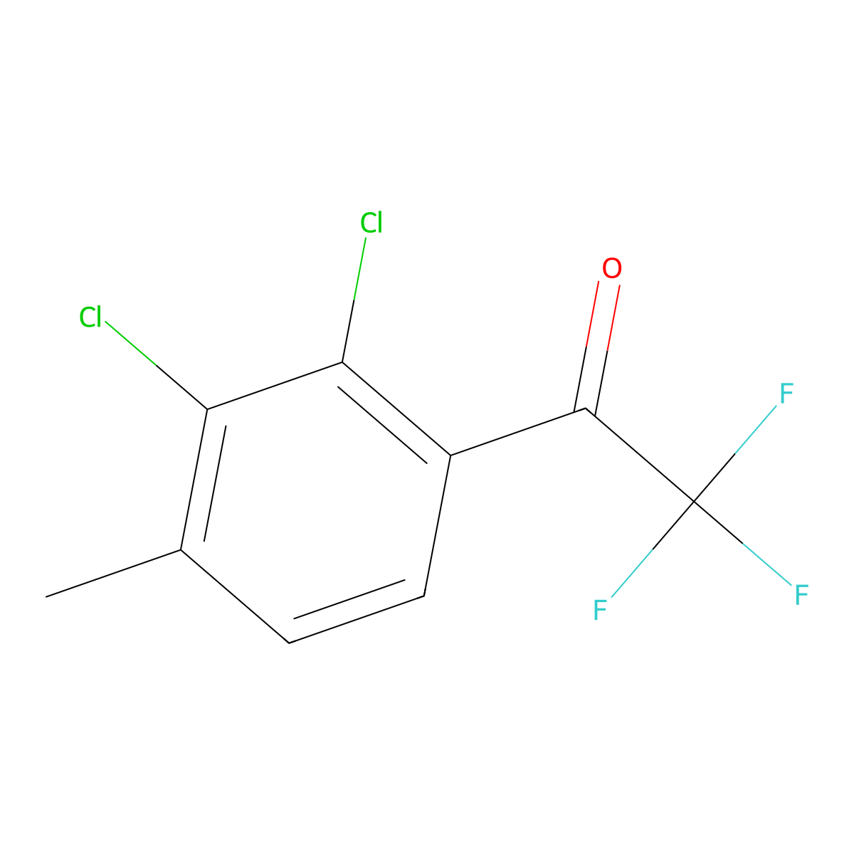 1-(2,3-Dichloro-4-methylphenyl)-2,2,2-trifluoroethanone molecular structure, CAS 2901098-75-5