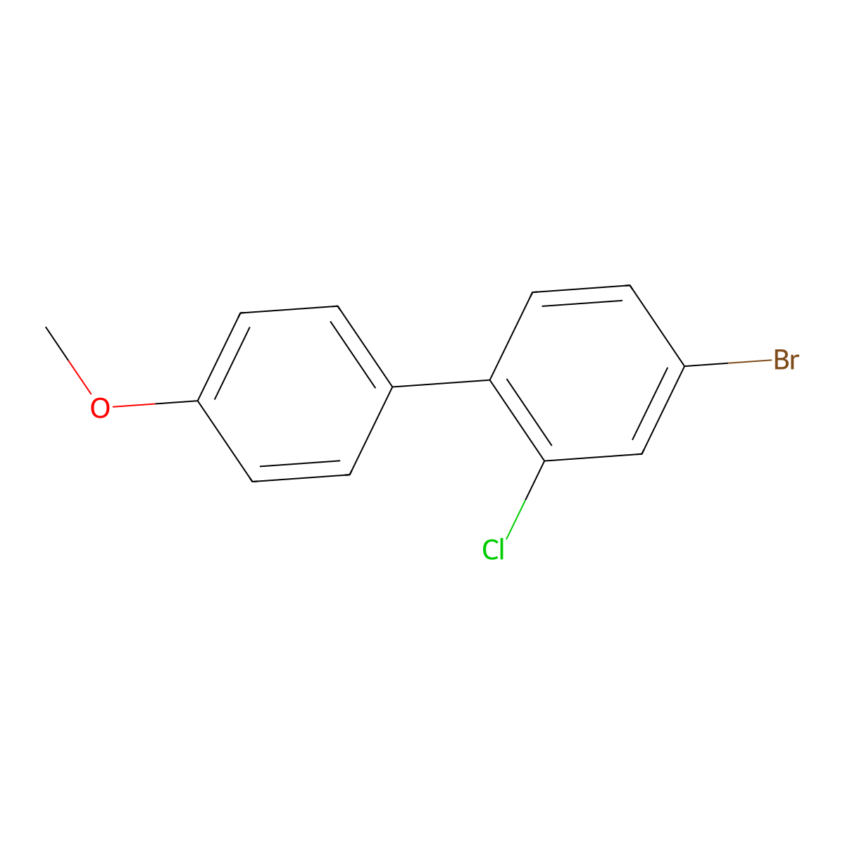4-Bromo-2-chloro-4'-methoxy-1,1'-biphenyl molecular structure, CAS 2901098-81-3