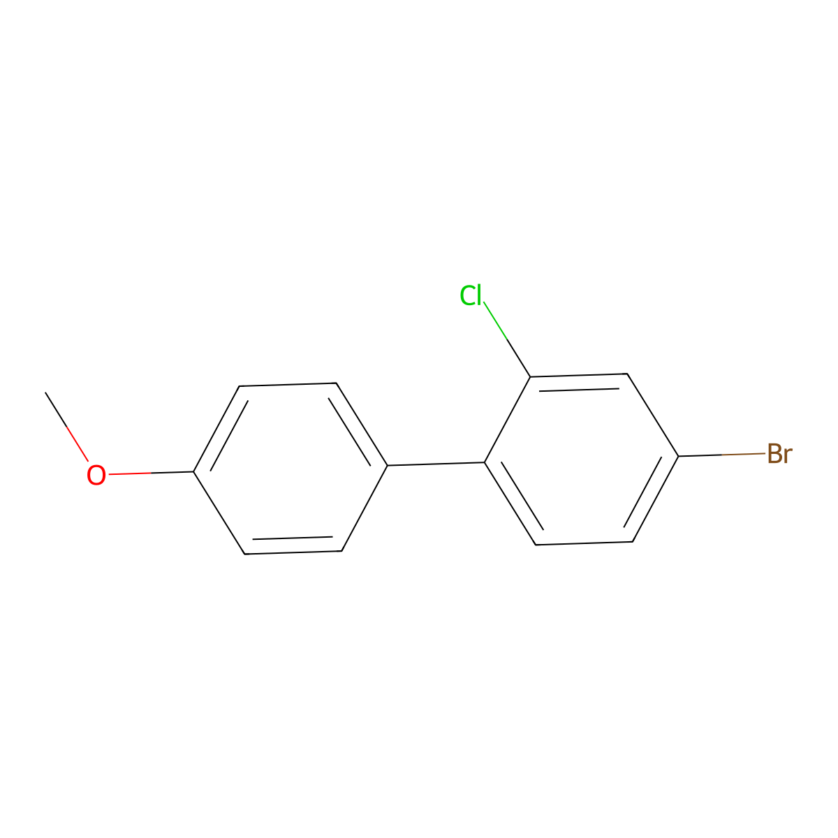 4-Bromo-2-chloro-4'-methoxy-1,1'-biphenyl molecular structure, CAS 2901098-81-3