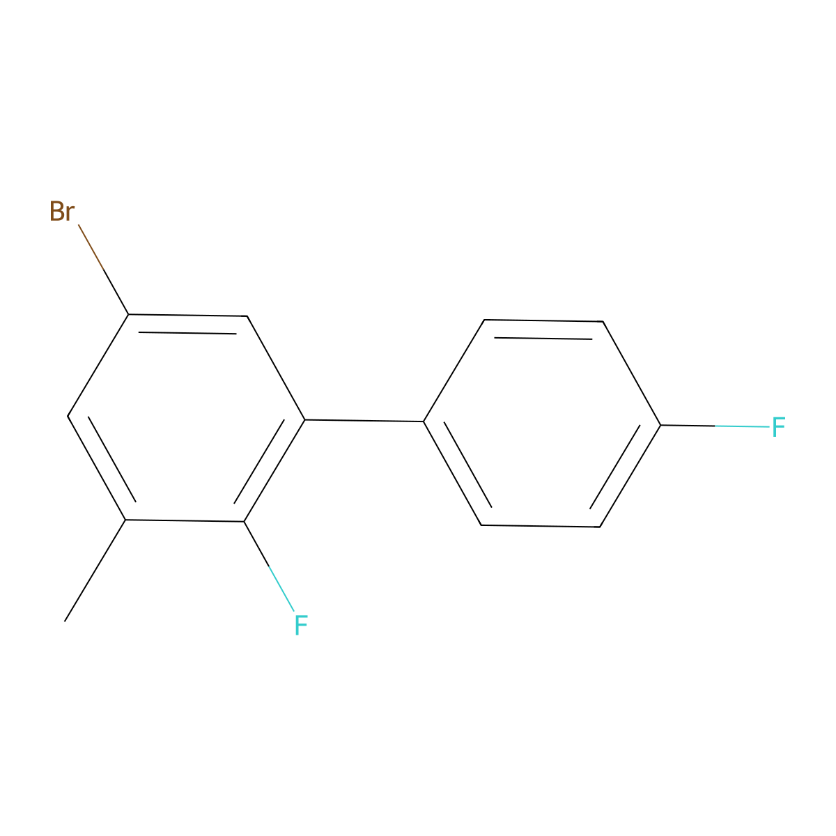 5-Bromo-2,4'-difluoro-3-methyl-1,1'-biphenyl molecular structure, CAS 2901098-85-7