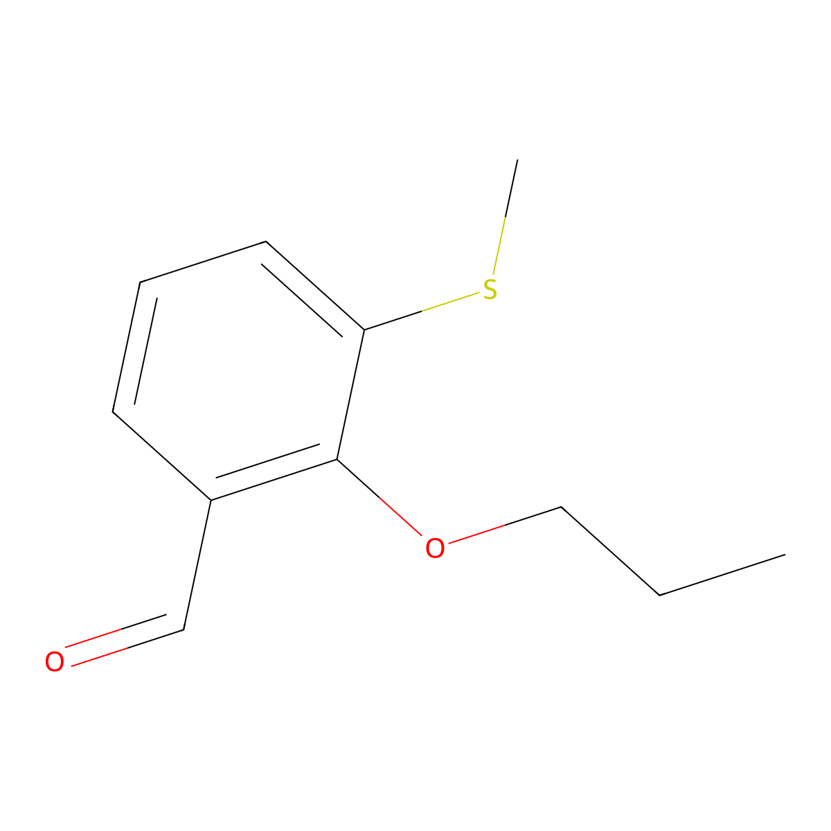 3-(Methylthio)-2-propoxybenzaldehyde molecular structure, CAS 2901098-88-0