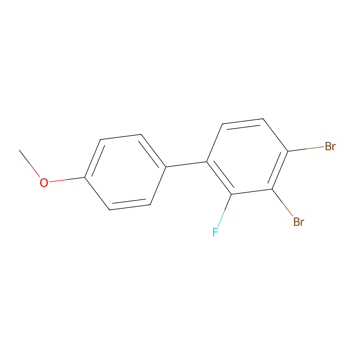 3,4-Dibromo-2-fluoro-4'-methoxy-1,1'-biphenyl molecular structure, CAS 2901098-89-1