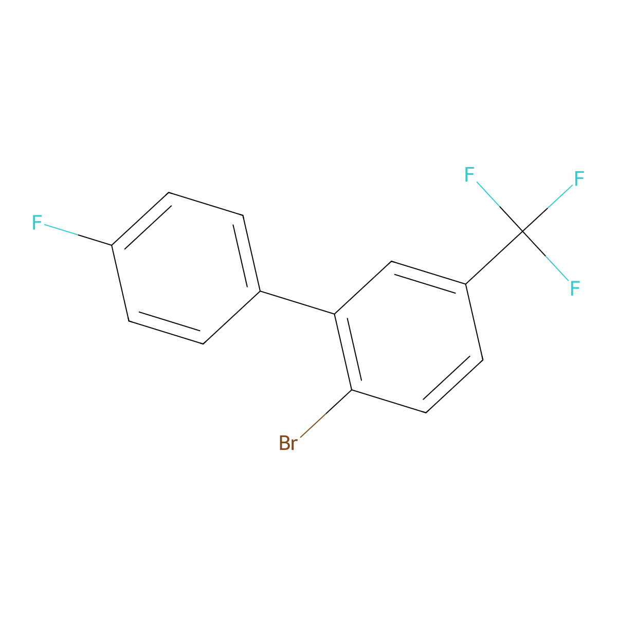 2-Bromo-4'-fluoro-5-(trifluoromethyl)-1,1'-biphenyl molecular structure, CAS 2901098-90-4