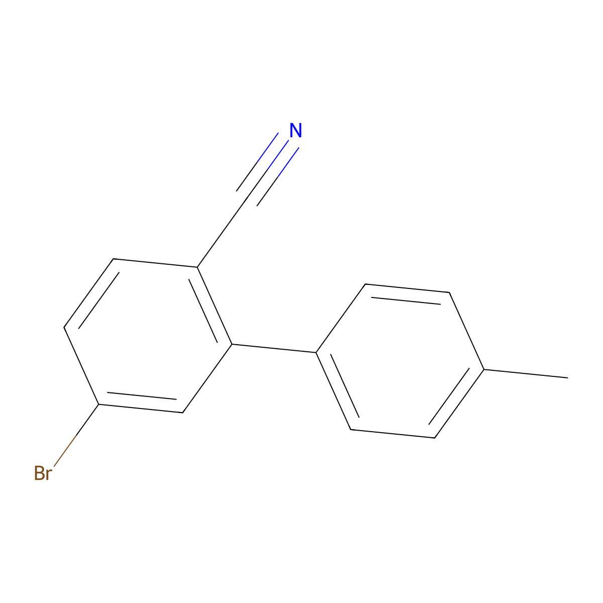 5-Bromo-4'-methyl-[1,1'-biphenyl]-2-carbonitrile molecular structure, CAS 2901098-91-5