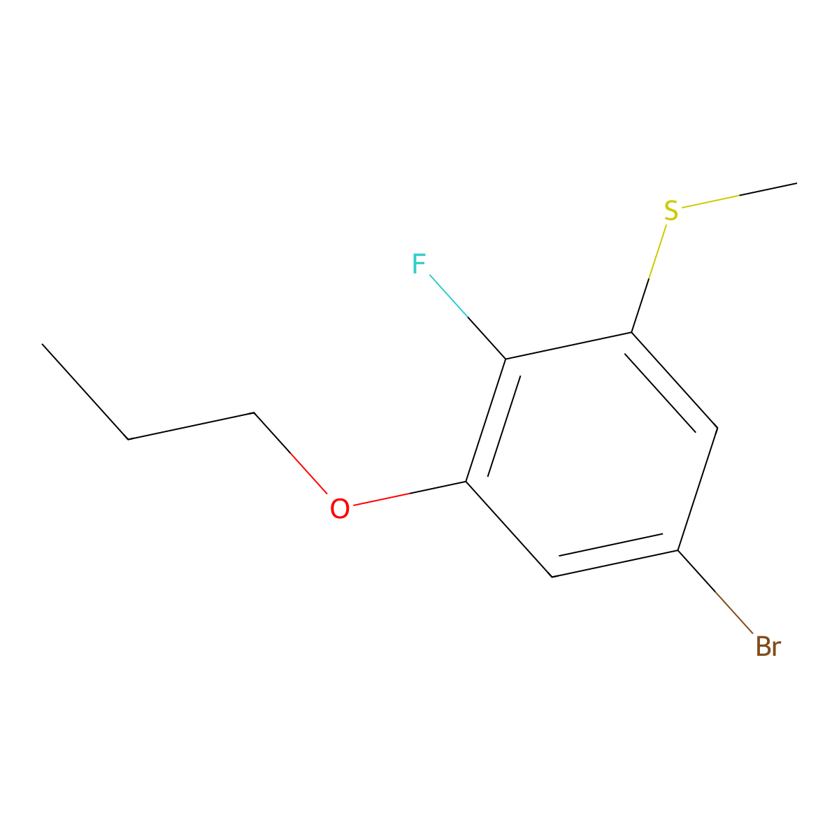 (5-Bromo-2-fluoro-3-propoxyphenyl)(methyl)sulfane molecular structure, CAS 2901098-92-6