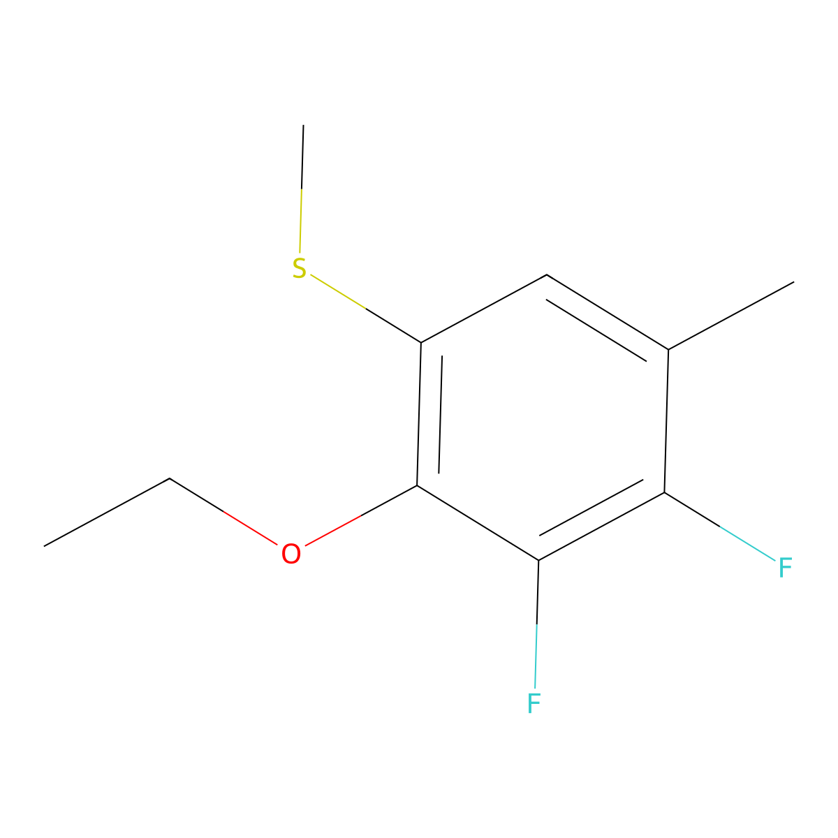 (2-Ethoxy-3,4-difluoro-5-methylphenyl)(methyl)sulfane molecular structure, CAS 2901099-05-4