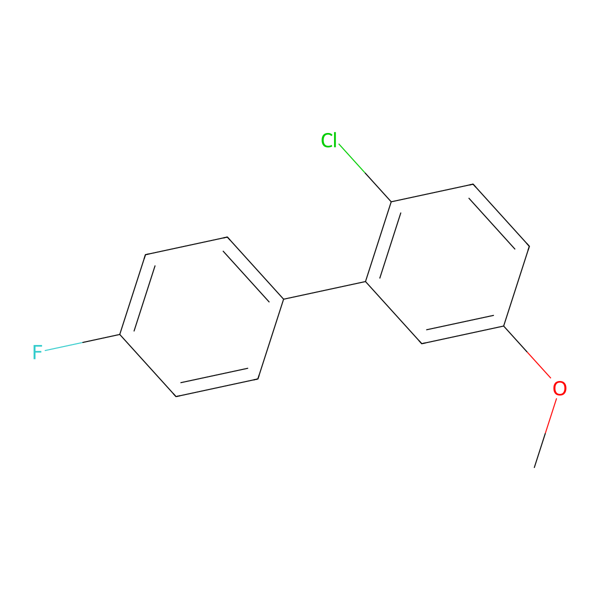 2-Chloro-4'-fluoro-5-methoxy-1,1'-biphenyl molecular structure, CAS 2901099-06-5