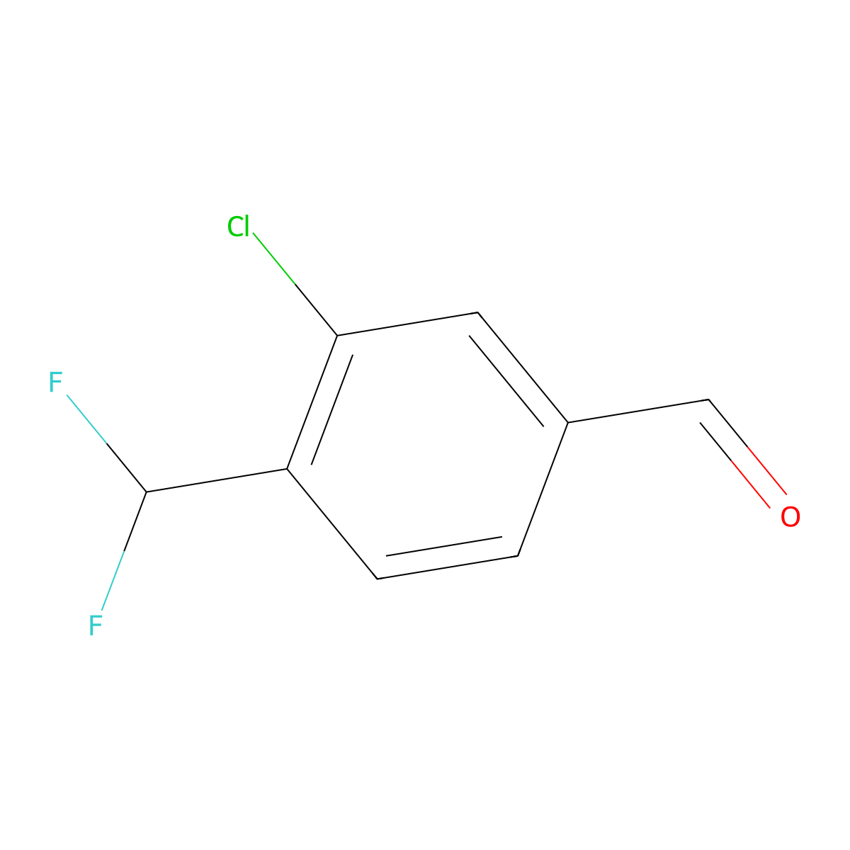 3-Chloro-4-(difluoromethyl)benzaldehyde molecular structure, CAS 2901099-12-3