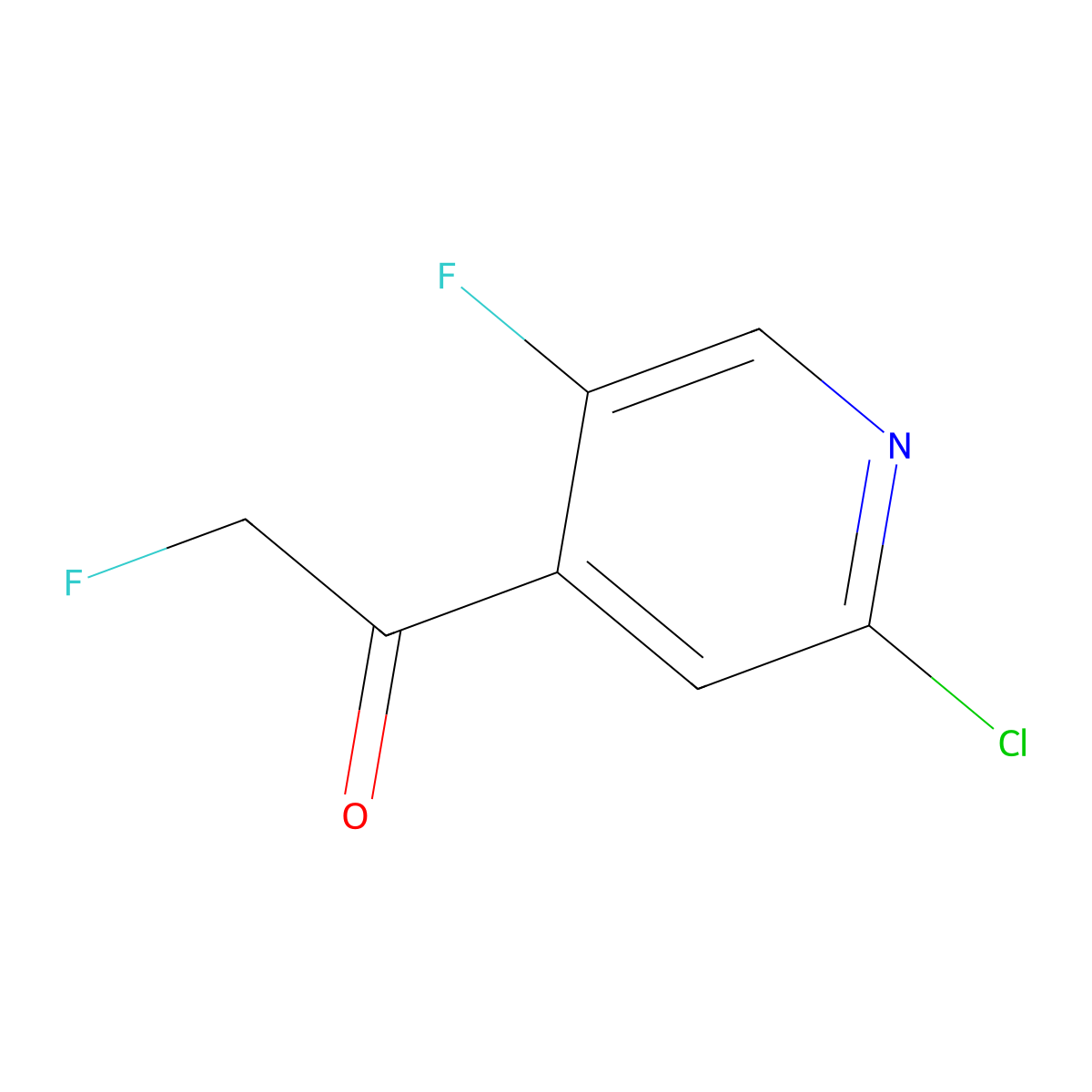 1-(2-Chloro-5-fluoropyridin-4-yl)-2-fluoroethanone molecular structure, CAS 2901099-14-5