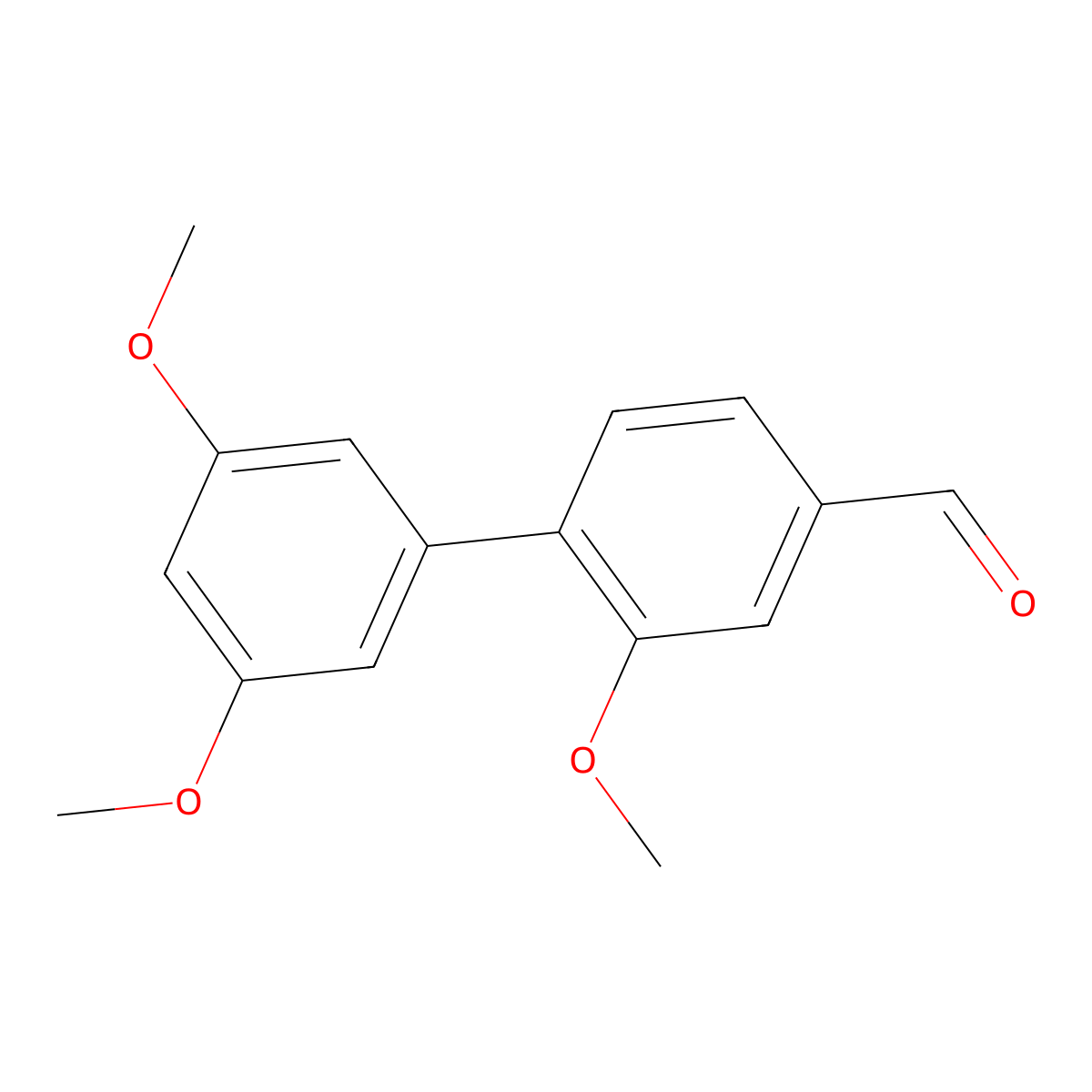 2,3',5'-Trimethoxy-[1,1'-biphenyl]-4-carbaldehyde molecular structure, CAS 2901099-17-8