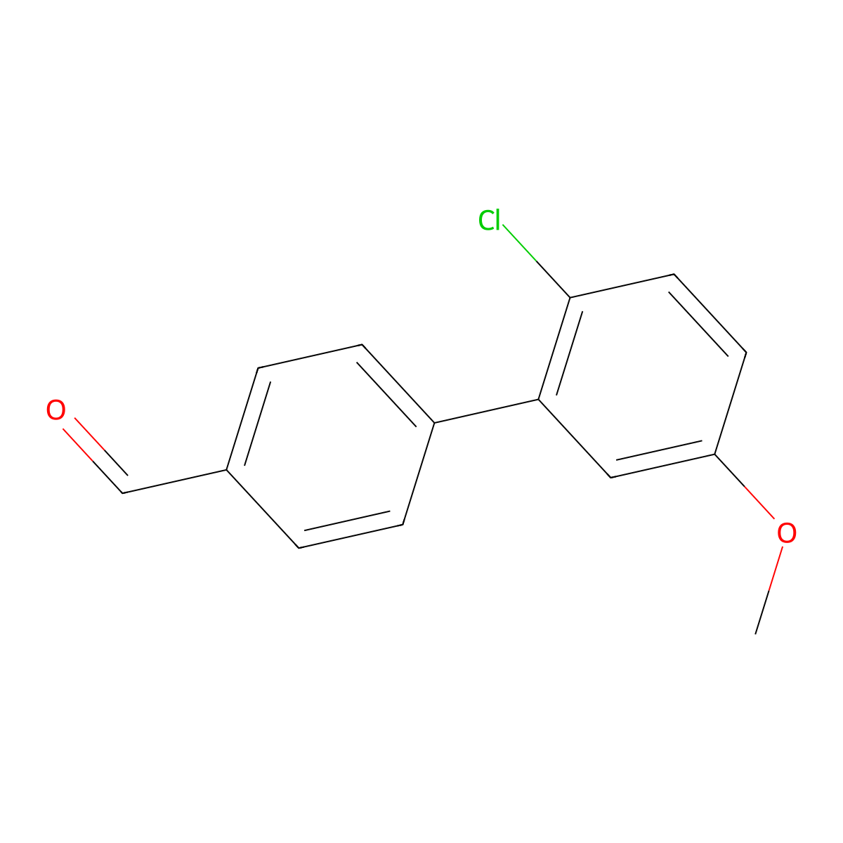 2'-Chloro-5'-methoxy-[1,1'-biphenyl]-4-carbaldehyde molecular structure, CAS 2901099-26-9