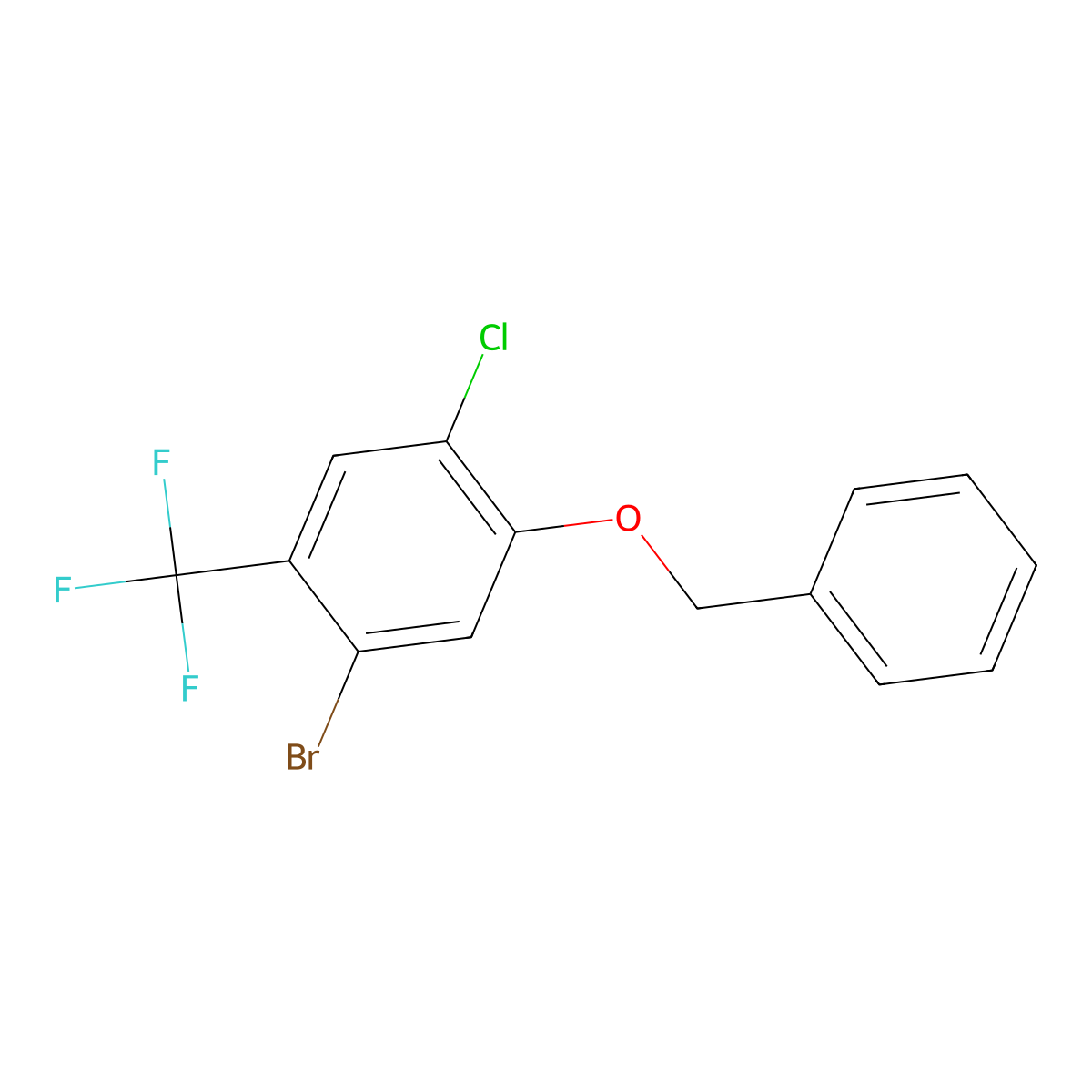 1-(BenZyloxy)-5-bromo-2-chloro-4-(trifluoromethyl)benZene molecular structure, CAS 2901099-38-3