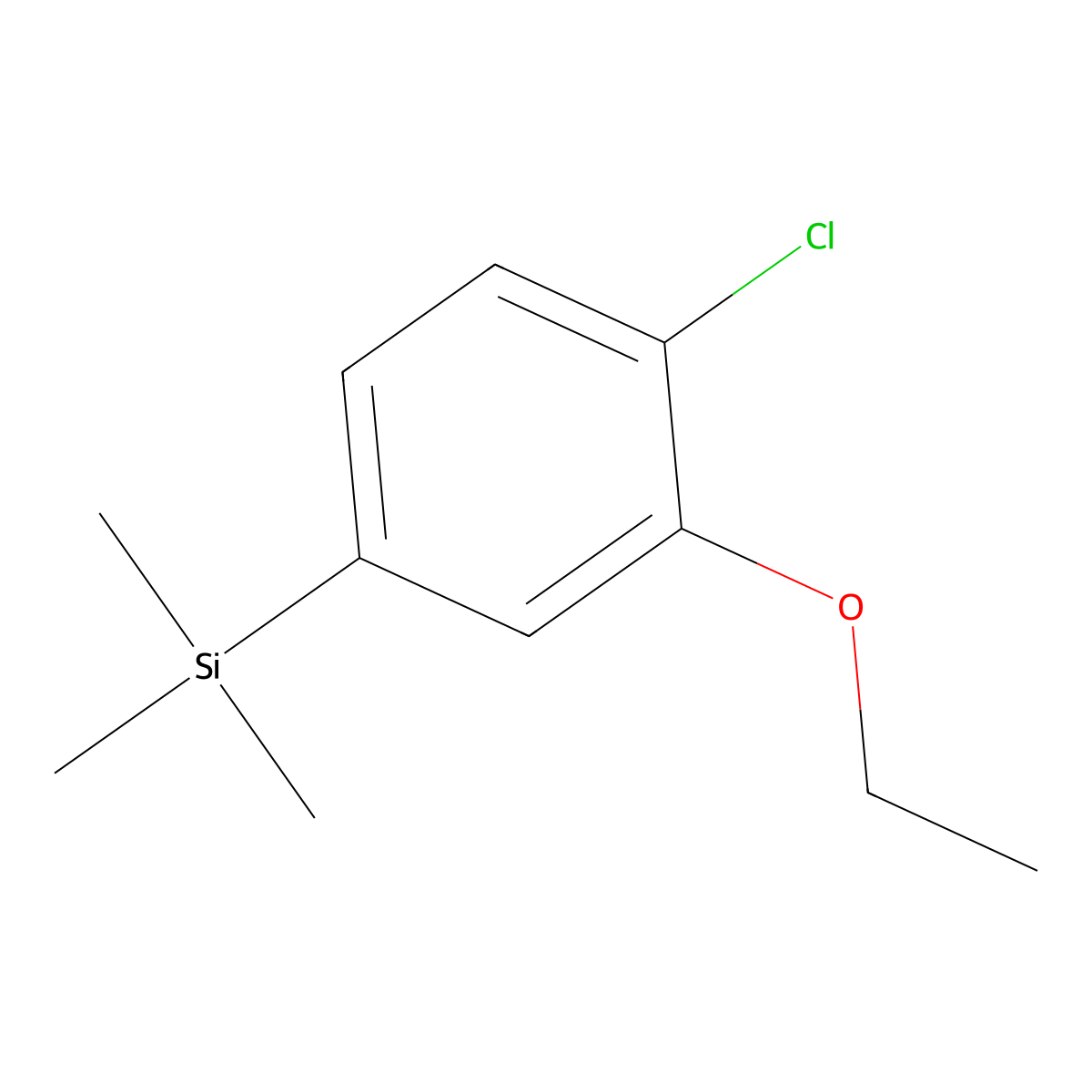 (4-Chloro-3-ethoxyphenyl)trimethylsilane molecular structure, CAS 2901099-42-9