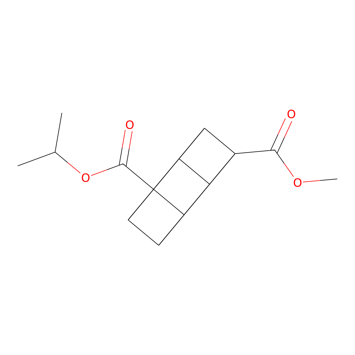 1-Isopropyl 4-methyl cubane-1,4-dicarboxylate molecular structure, CAS 2901099-45-2