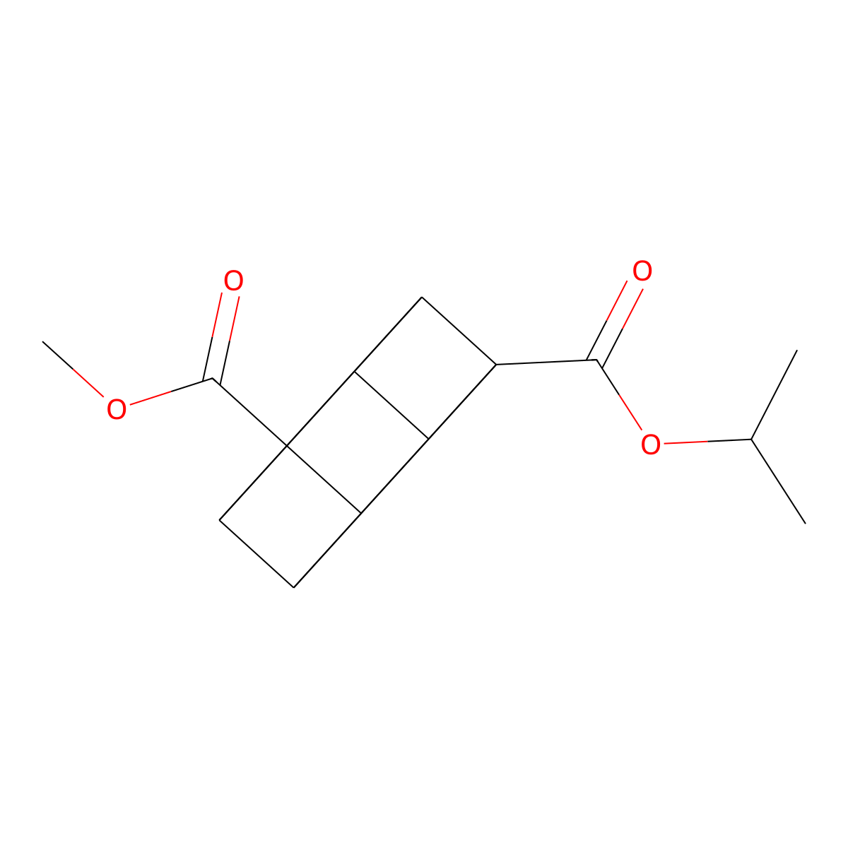 1-Isopropyl 4-methyl cubane-1,4-dicarboxylate molecular structure, CAS 2901099-45-2
