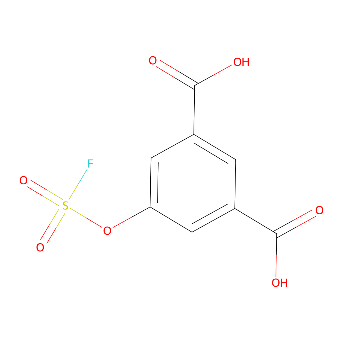 5-((Fluorosulfonyl)oxy)benzene-1,3-dicarboxylic acid molecular structure, CAS 2901099-48-5