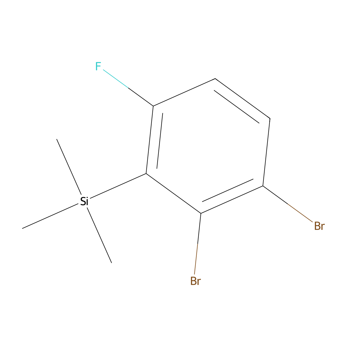 (2,3-Dibromo-6-fluorophenyl)trimethylsilane molecular structure, CAS 2901099-49-6
