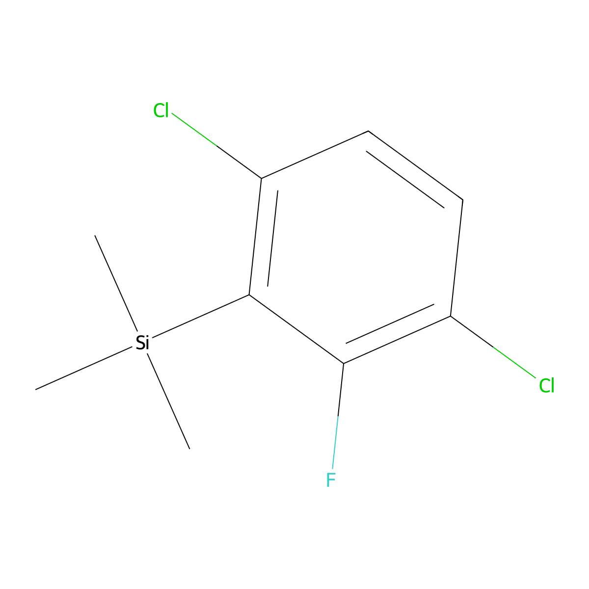(3,6-Dichloro-2-fluorophenyl)trimethylsilane molecular structure, CAS 2901099-50-9