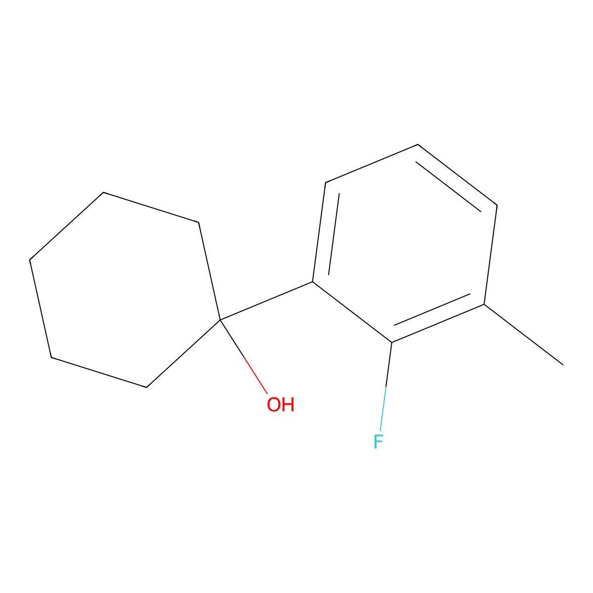 1-(2-Fluoro-3-methylphenyl)cyclohexanol molecular structure, CAS 2901099-57-6