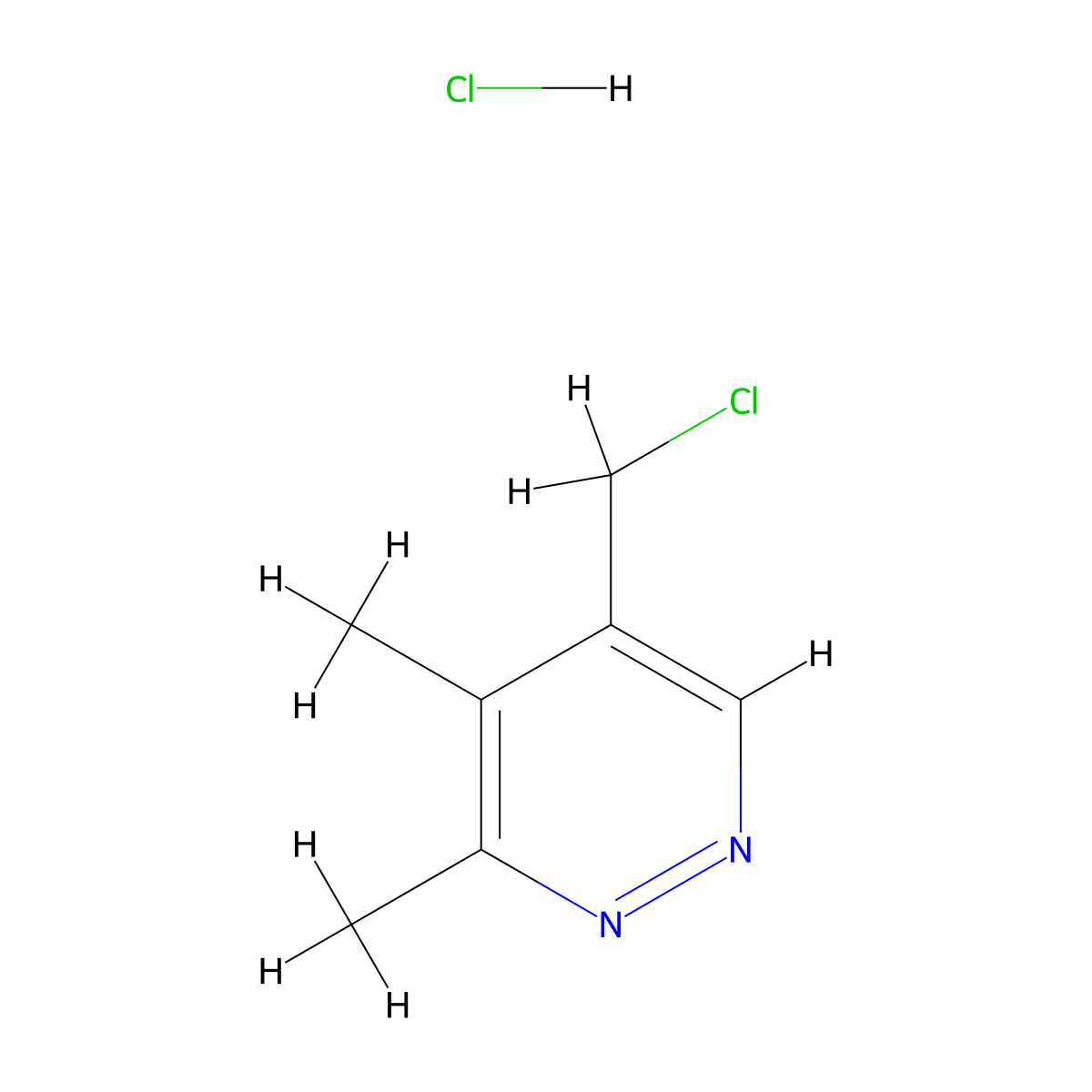 5-(Chloromethyl)-3,4-dimethylpyridazine hydrochloride molecular structure, CAS 2901099-59-8