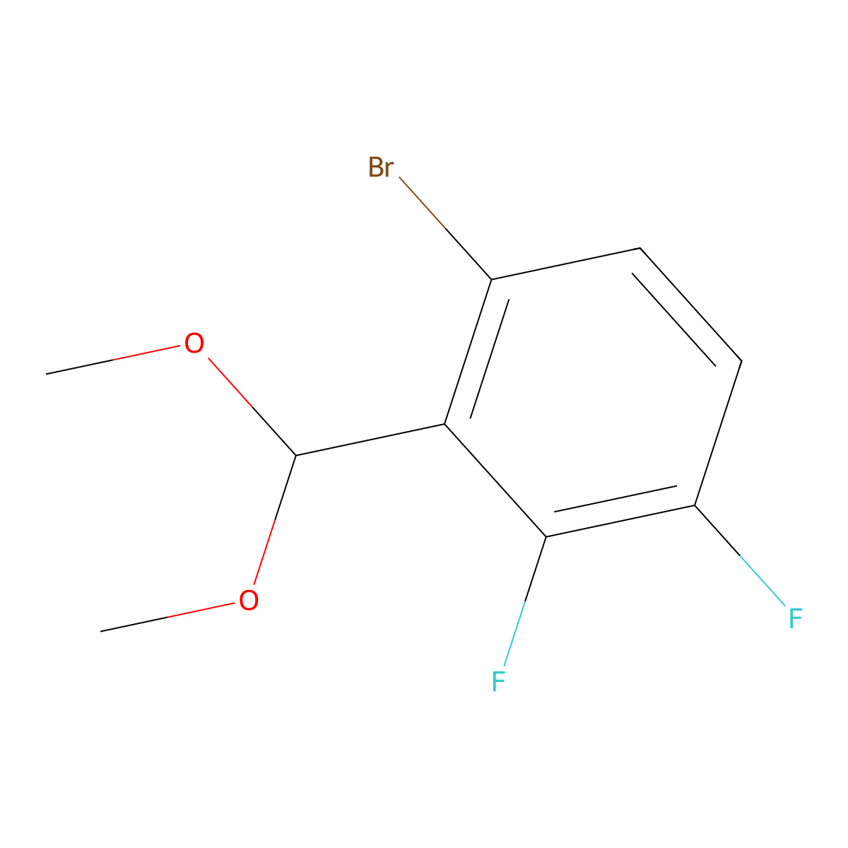 1-Bromo-2-(dimethoxymethyl)-3,4-difluorobenZene molecular structure, CAS 2901099-68-9