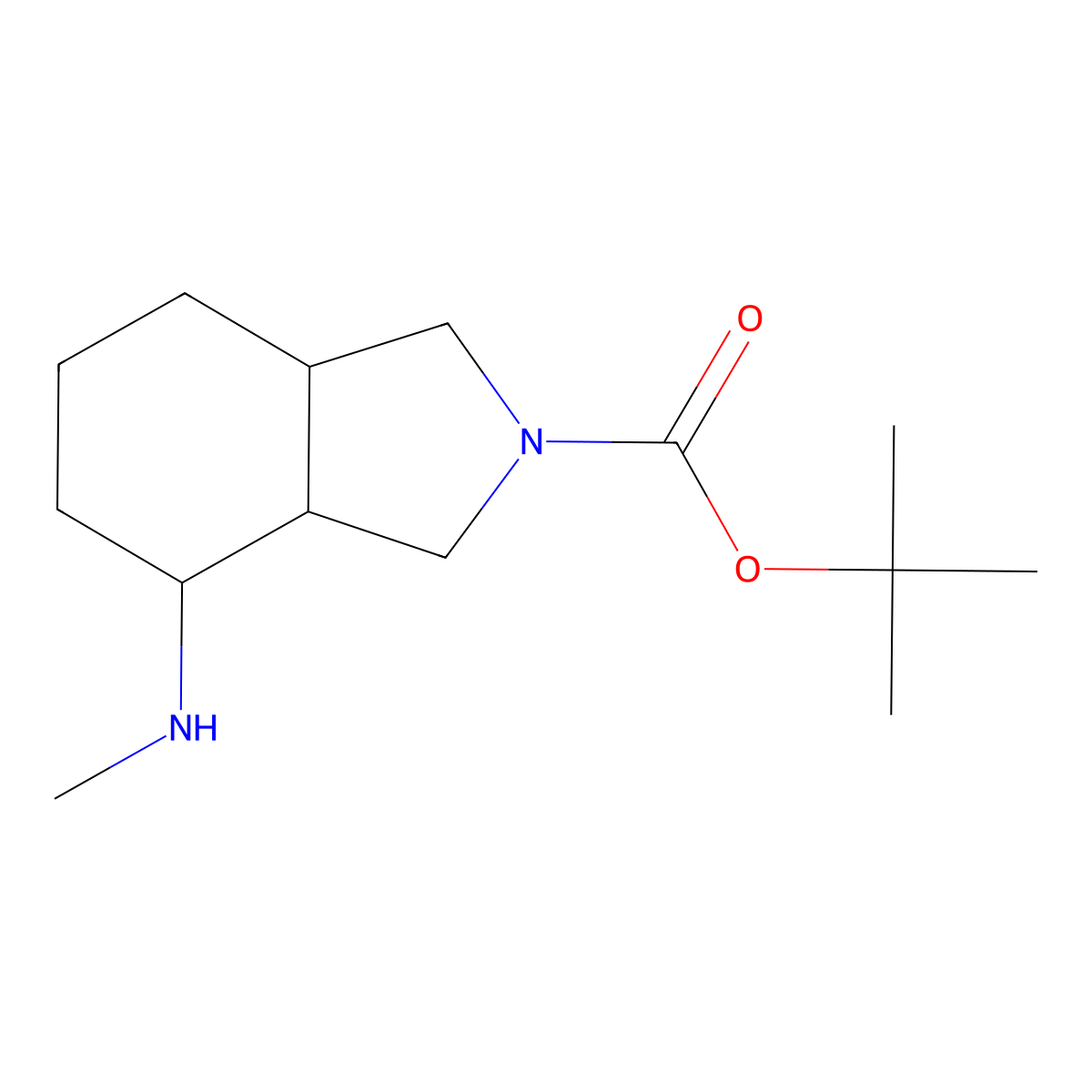 tert-butyl 4-(methylamino)-octahydro-1H-isoindole-2-carboxylate molecular structure, CAS 2901099-70-3