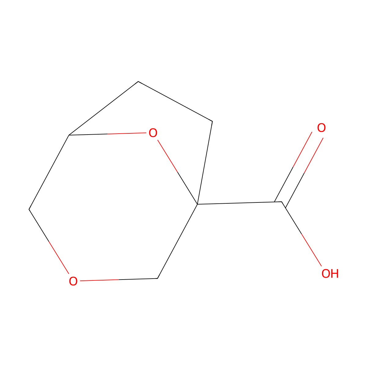 3,8-Dioxabicyclo[3.2.1]octane-1-carboxylic acid molecular structure, CAS 2901099-78-1