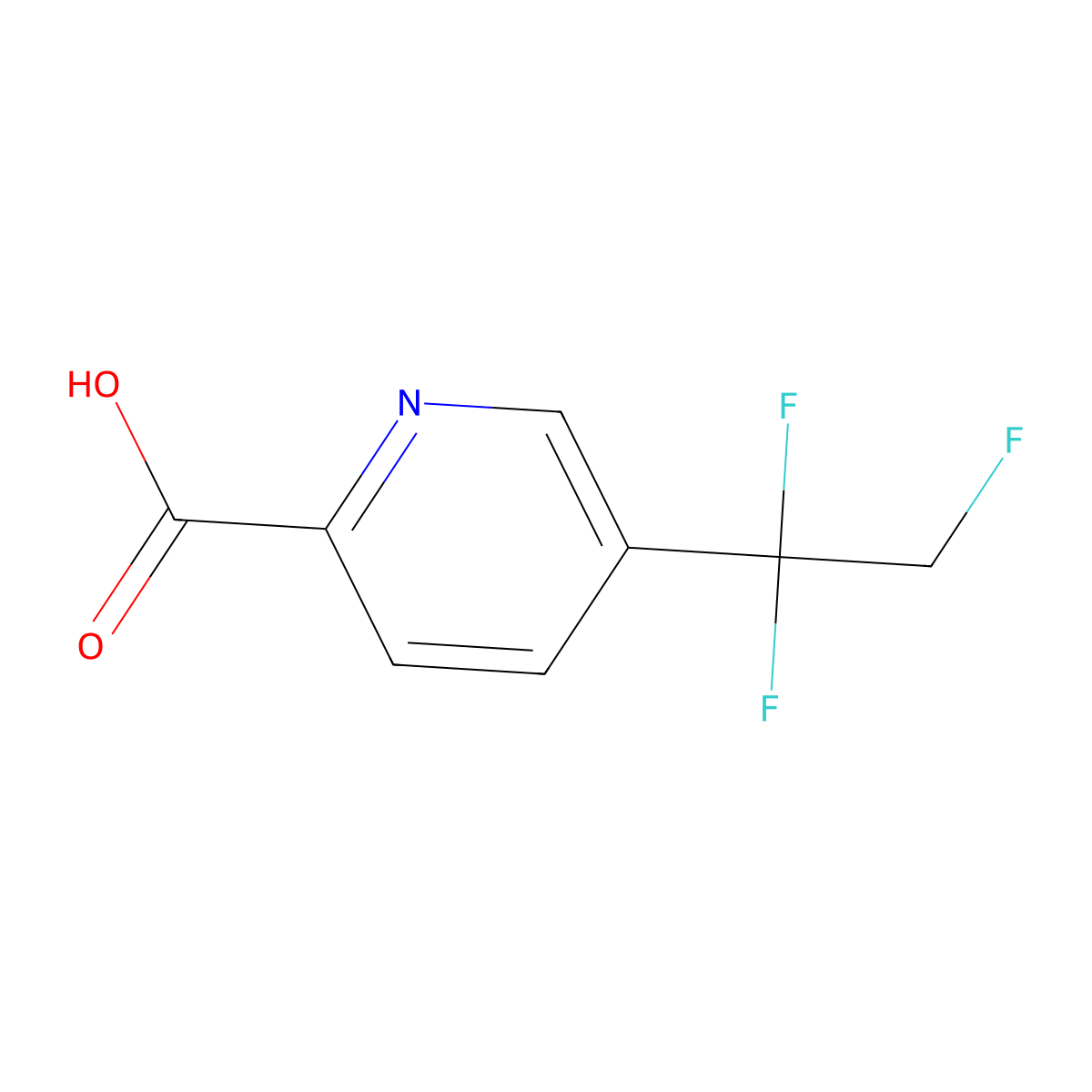5-(1,1,2-Trifluoroethyl)pyridine-2-carboxylic acid molecular structure, CAS 2901099-79-2