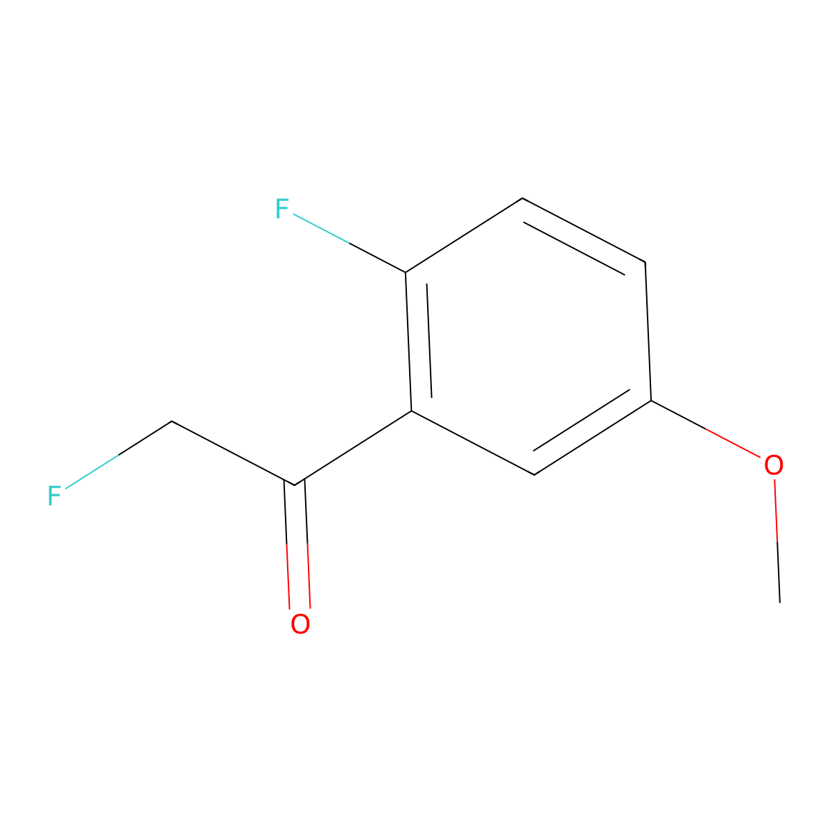 2-Fluoro-1-(2-fluoro-5-methoxyphenyl)ethanone molecular structure, CAS 2901099-86-1