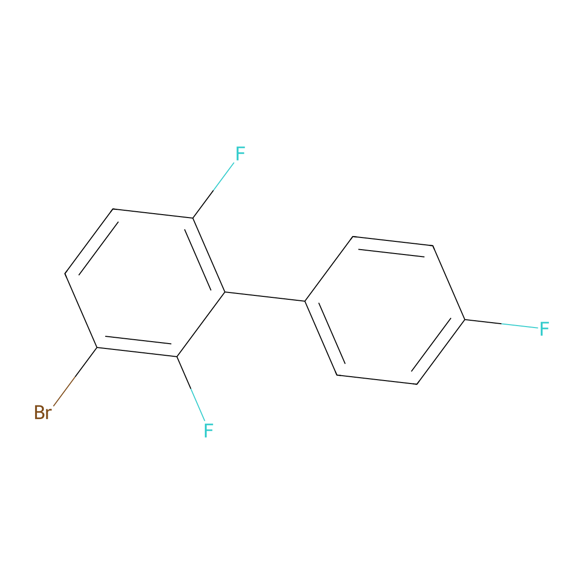 3-Bromo-2,4',6-trifluoro-1,1'-biphenyl molecular structure, CAS 2901099-94-1