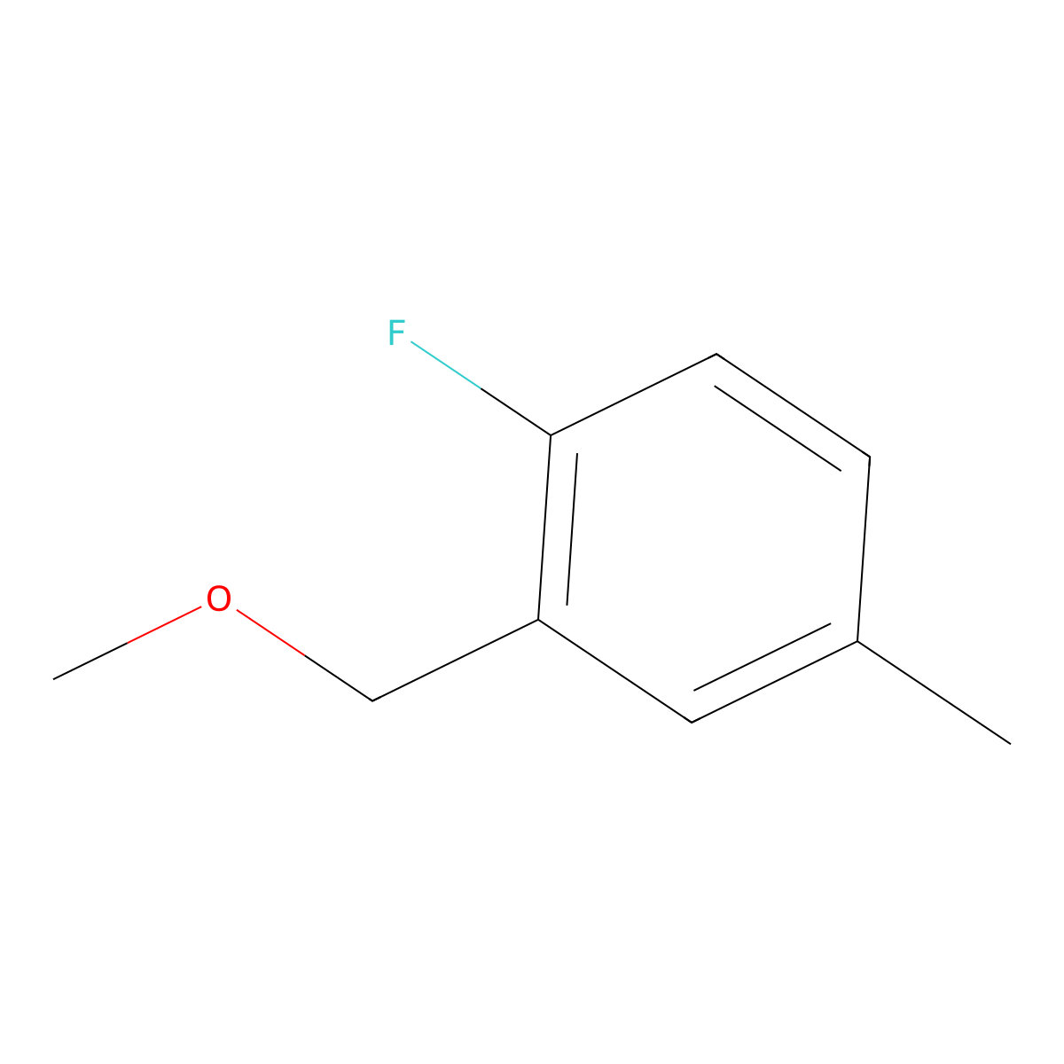 1-Fluoro-2-(methoxymethyl)-4-methylbenzene molecular structure, CAS 2901099-95-2