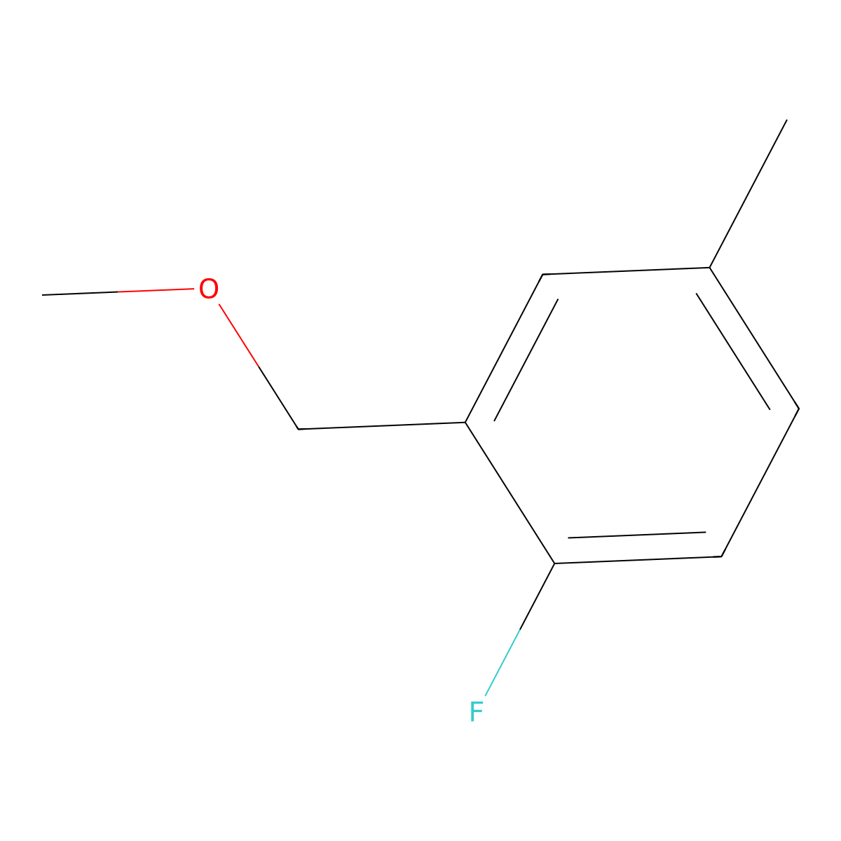 1-Fluoro-2-(methoxymethyl)-4-methylbenzene molecular structure, CAS 2901099-95-2