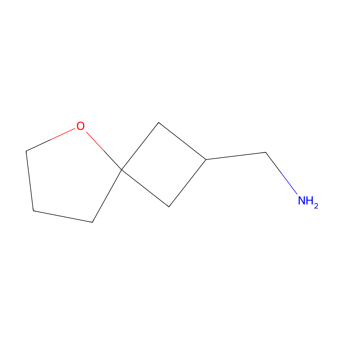 1-{5-Oxaspiro[3.4]octan-2-yl}methanamine molecular structure, CAS 2901099-99-6