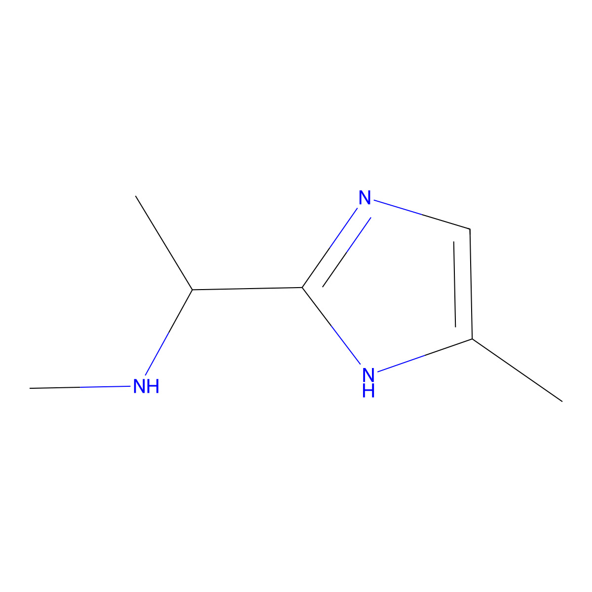 methyl[1-(4-methyl-1H-imidazol-2-yl)ethyl]amine molecular structure, CAS 2901100-13-6