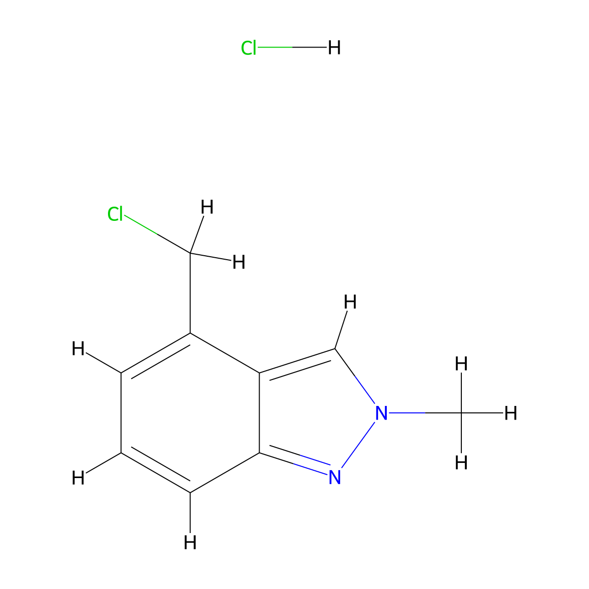 4-(chloromethyl)-2-methyl-2H-indazole hydrochloride molecular structure, CAS 2901101-72-0