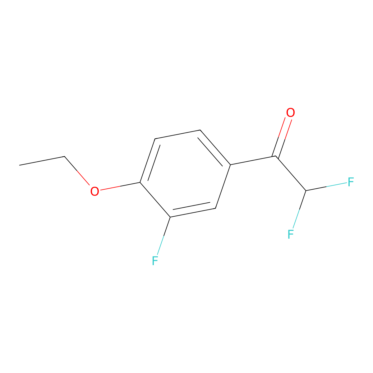 1-(4-Ethoxy-3-fluorophenyl)-2,2-difluoroethanone molecular structure, CAS 2901101-84-4