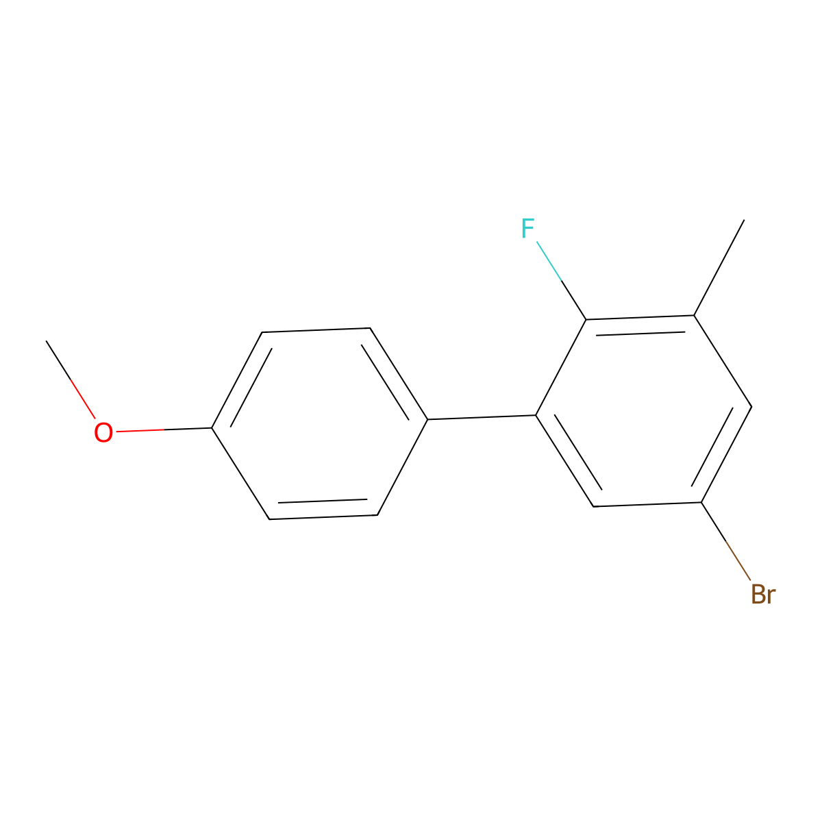 5-Bromo-2-fluoro-4'-methoxy-3-methyl-1,1'-biphenyl molecular structure, CAS 2901101-92-4