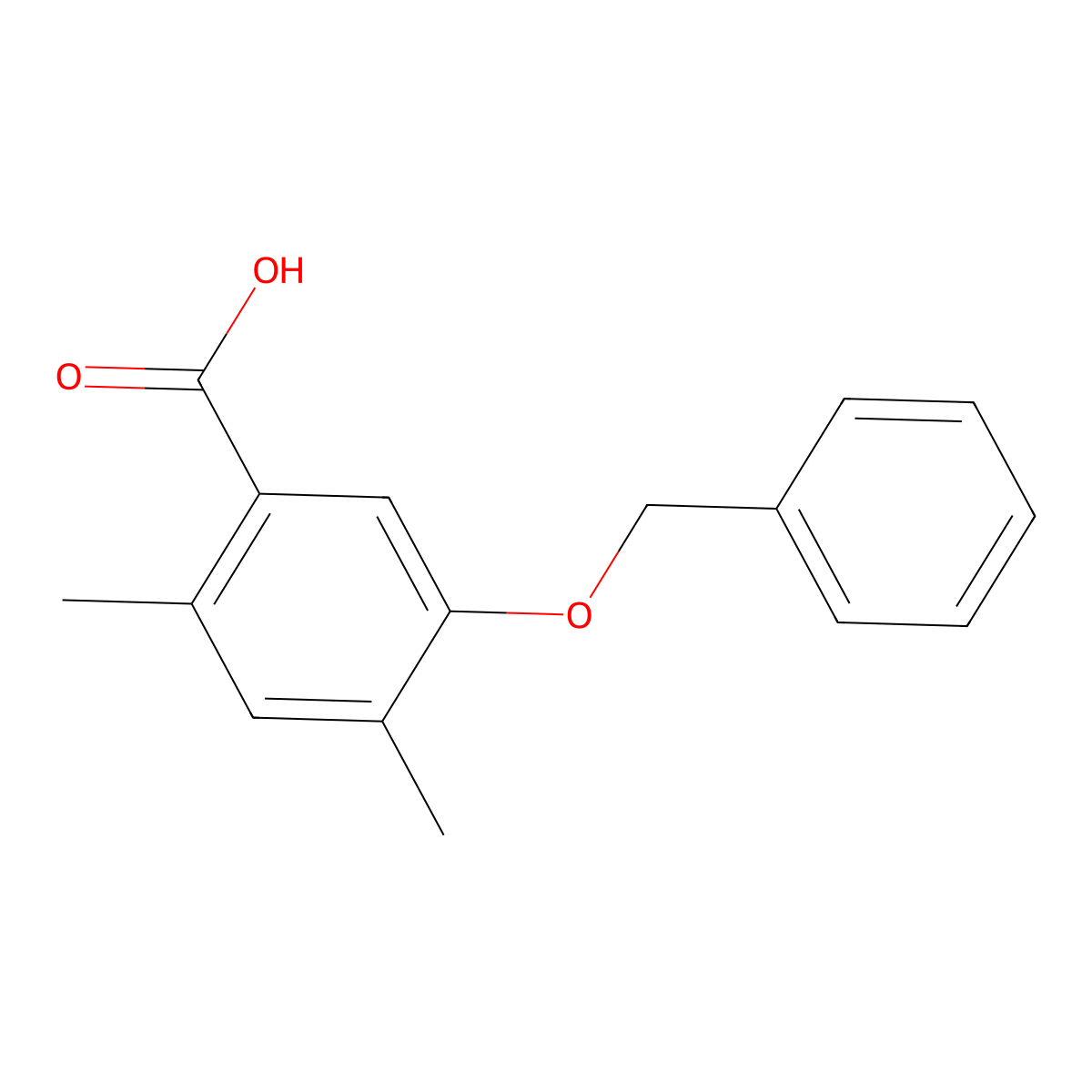 5-(Benzyloxy)-2,4-dimethylbenzoic acid molecular structure, CAS 2901102-10-9