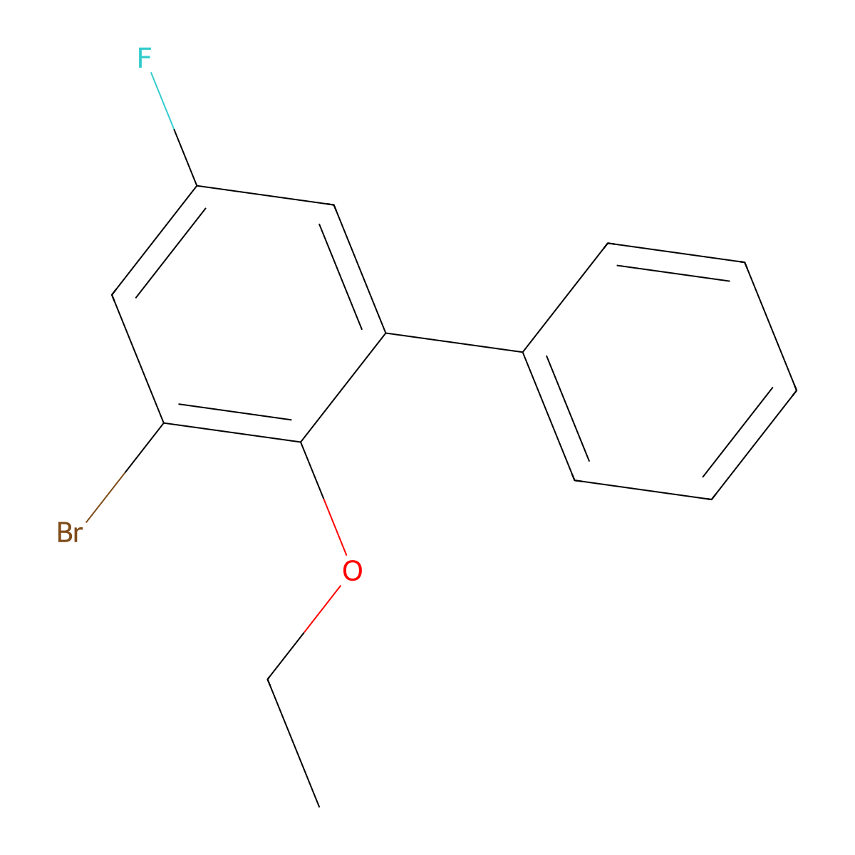 3-Bromo-2-ethoxy-5-fluoro-1,1'-biphenyl molecular structure, CAS 2901102-16-5