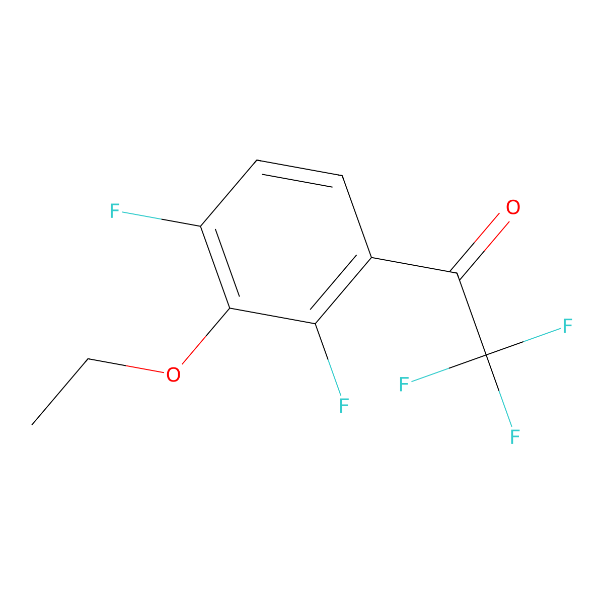 1-(3-Ethoxy-2,4-difluorophenyl)-2,2,2-trifluoroethanone molecular structure, CAS 2901102-25-6