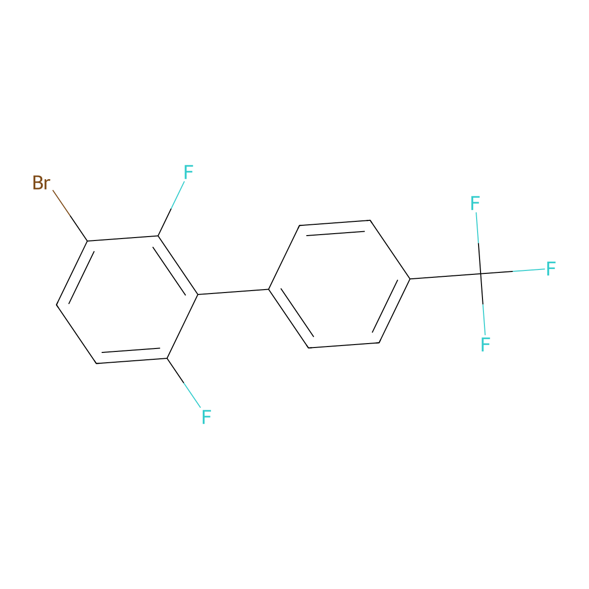 3-Bromo-2,6-difluoro-4'-(trifluoromethyl)-1,1'-biphenyl molecular structure, CAS 2901102-31-4
